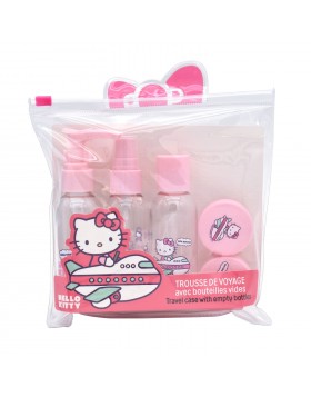 Σετ Ταξιδίου Hello Kitty με Κενά Μπουκάλια 0.083gr Take Care (12 Τεμάχια)